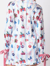 Mavi Pijama Takımı Fiyonklu Manşetler