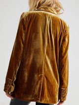 Kadife Yırtmaçlı Blazer