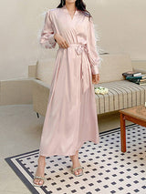 Allık Tüylü Gelin Elbisesi