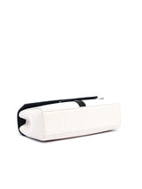 New Pebbled Leather & Canvas Shoulder Crossbody Tote