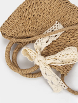 Woven Beach-Style Mini Basket Shoulder Bag