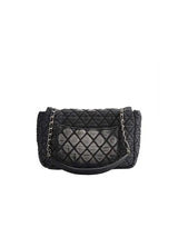 Washed Denim Quilted Chain Shoulder Bag