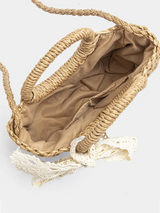Woven Beach-Style Mini Basket Shoulder Bag