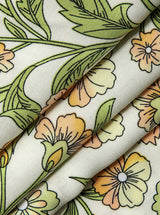 Çiçek Desenli Yüksek Bel Geniş Paça Pantolon