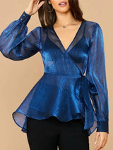 Transparan Tül Fırfırlı Üst