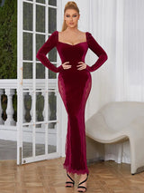 Şık Dantel Uzun Akşam Elbisesi