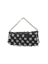 Checkerboard Chain Top Handle Shoulder Bag