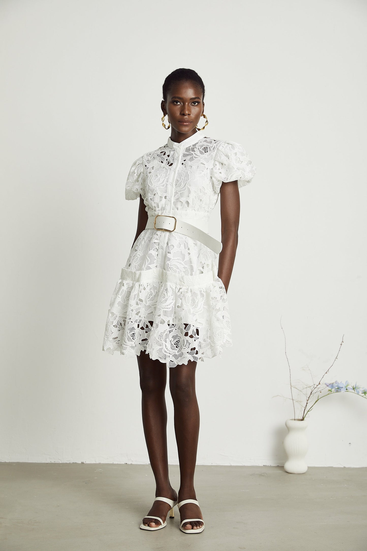 Camille dantel mini elbise