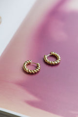 18 Ayar Altın Kaplama Efervesan Times Küpe