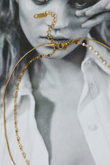 18 Ayar Altın Kaplama Işık Spektral Kolye Altın