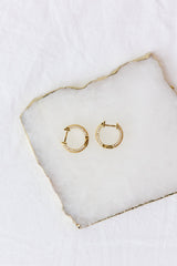 18 Ayar Altın Kaplama Altın Madeleine Küpe