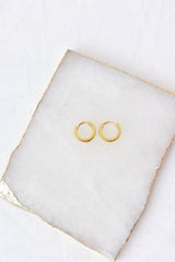 18 Ayar Altın Kaplama Şüphesiz Küpe