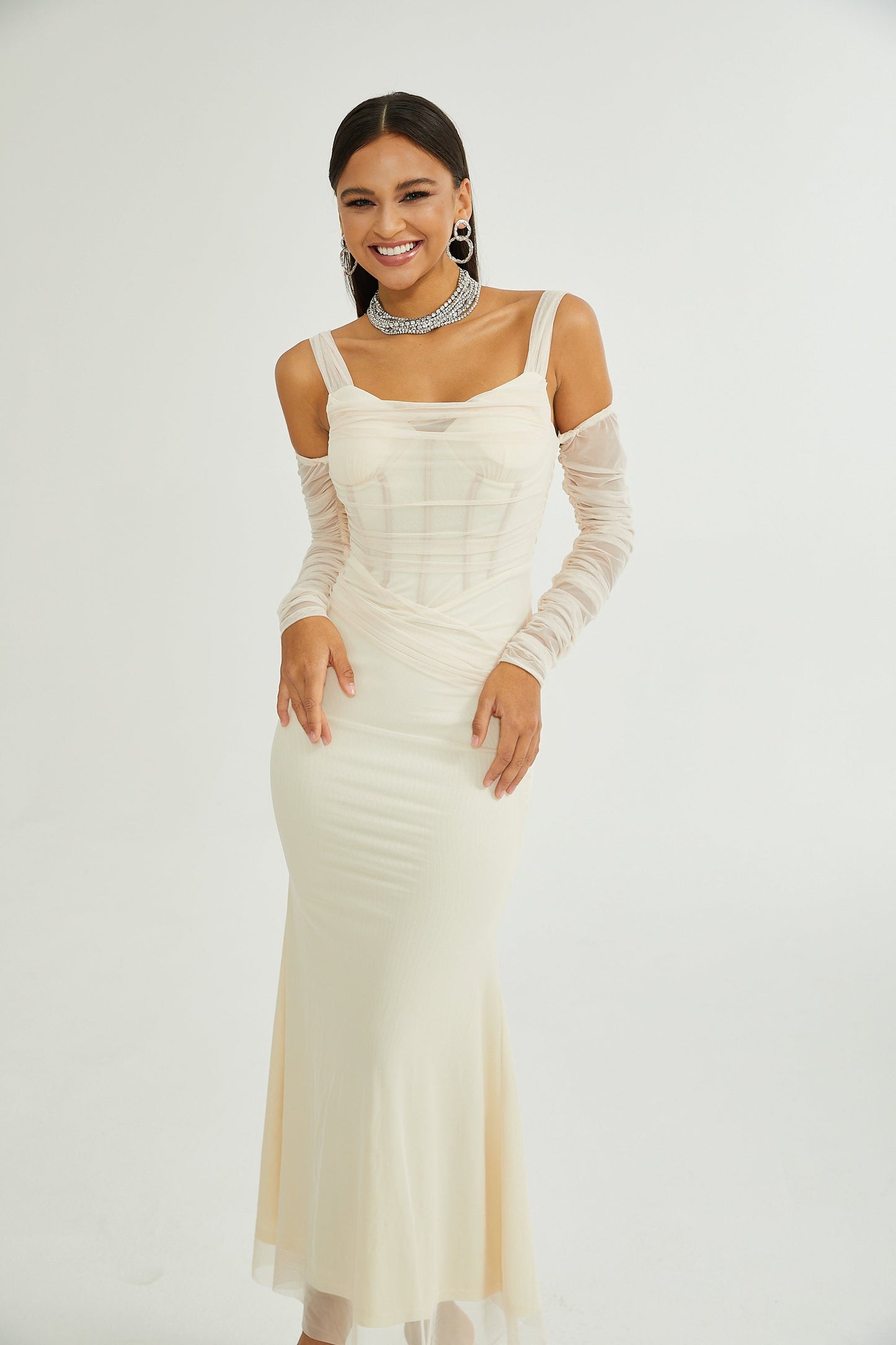 Laurianne midi elbise