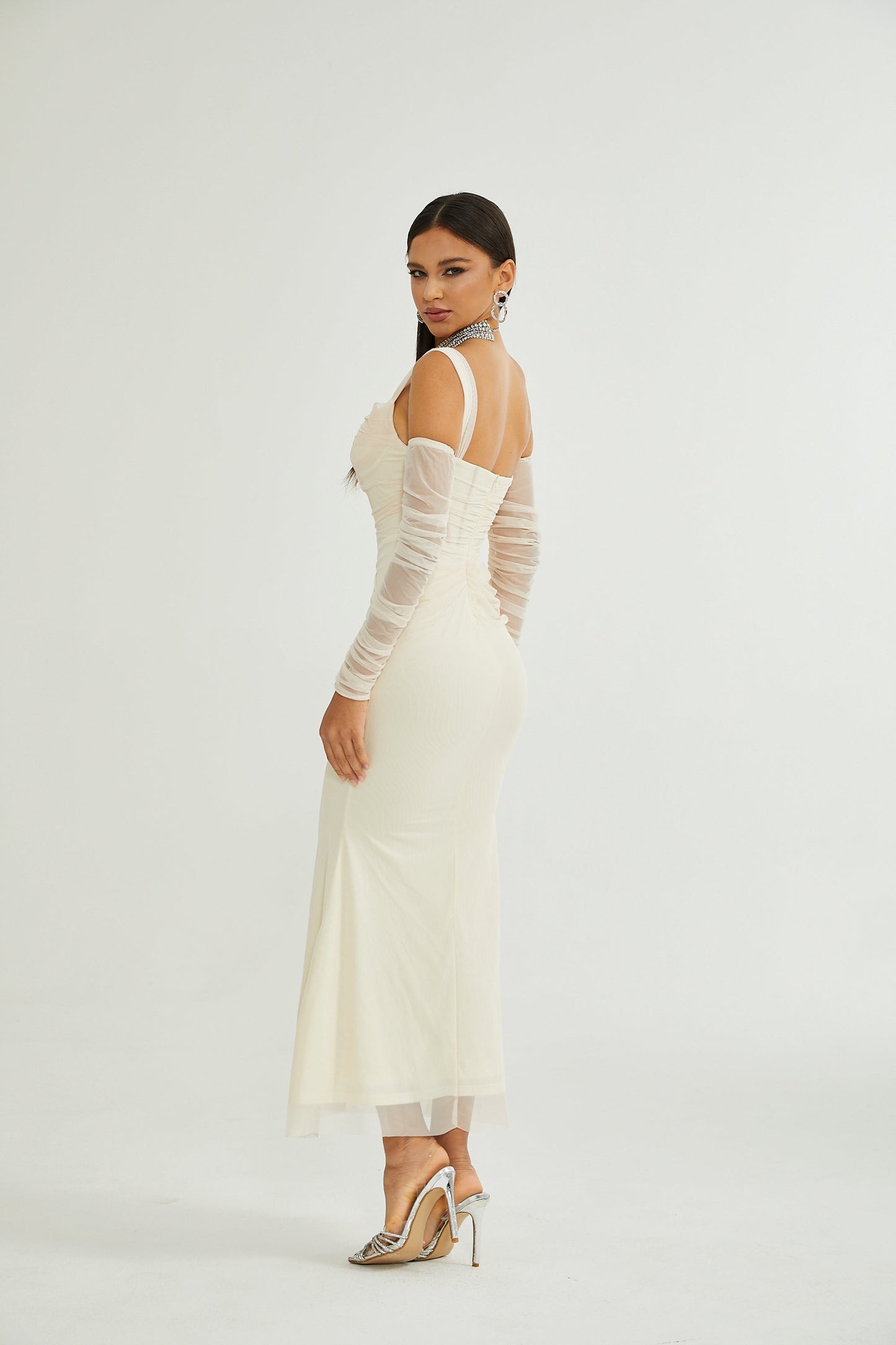 Laurianne midi elbise
