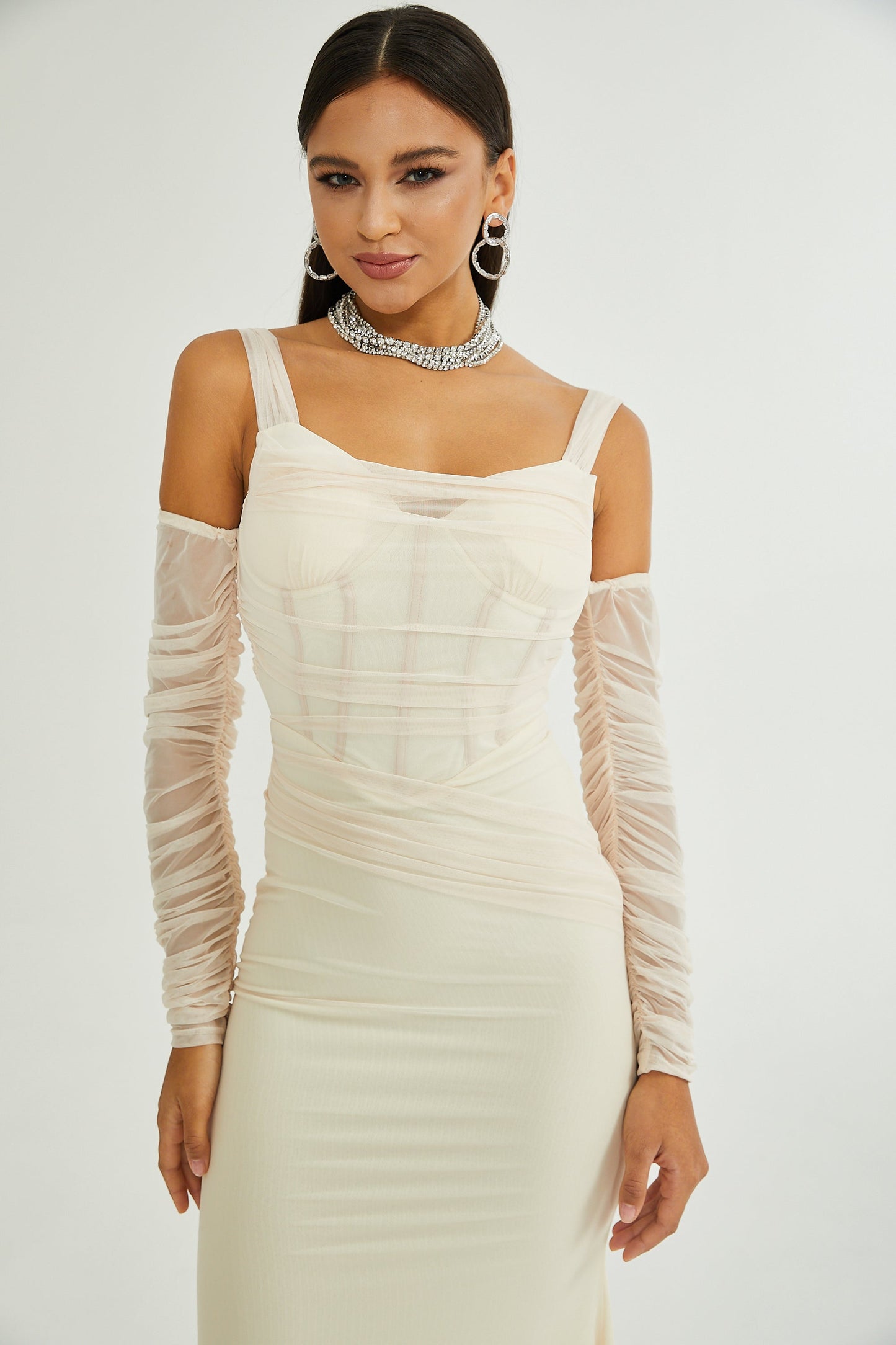 Laurianne midi elbise