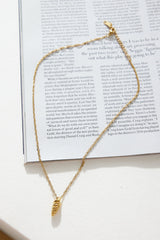 18 Ayar Altın Kaplama Deniz Kabukları Kolye Altın