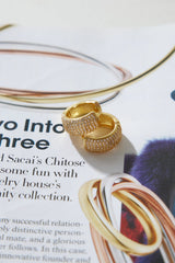 18 Ayar Altın Kaplama Açıklamalı Halka Küpe Altın