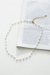 18 Ayar Altın Kaplama Tatlı Su Kolye Altın