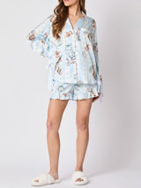 Çay Partisi Desenli Papyon Pijama Takımı