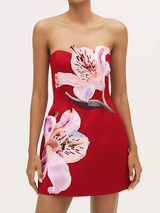 Rosario Floral Appliqué Mini Dress