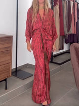 Kimono-Style Printed Dress