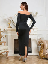 Fırfırlı Askısız Akşam Elbisesi