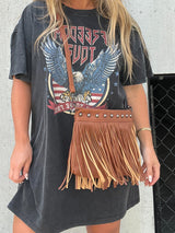 Saçaklı Dekor Çapraz Çanta