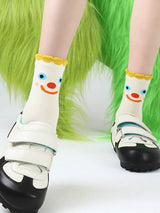 Eğlenceli ve Sevimli Çizgi Desenli Pamuk Çorap