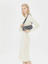 Checkerboard Chain Top Handle Shoulder Bag