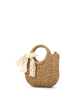 Woven Beach-Style Mini Basket Shoulder Bag