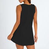 Siyah Taraklı A Kesim Plaj Elbisesi