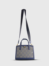 Jacquard Rhinestone Tote Crossbody Evening Bag