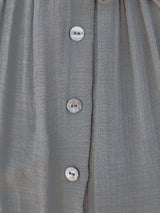 Düğmeli Pamuk Keten Mükemmel Plaj Boho Maxi Elbise