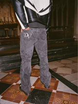 Aşk Tanrısı Desenli Yıkanmış Mavi Kot Pantolon