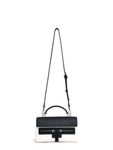 New Pebbled Leather & Canvas Shoulder Crossbody Tote