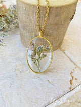 Reçine Preslenmiş Çiçek Kolye - Renkli Karışık Çiçek Seti