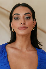 18 Ayar Altın Kaplama Yenilenen Palet Küpe