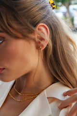 18 Ayar Altın Kaplama Tiffanys Secrets Küpe Altın