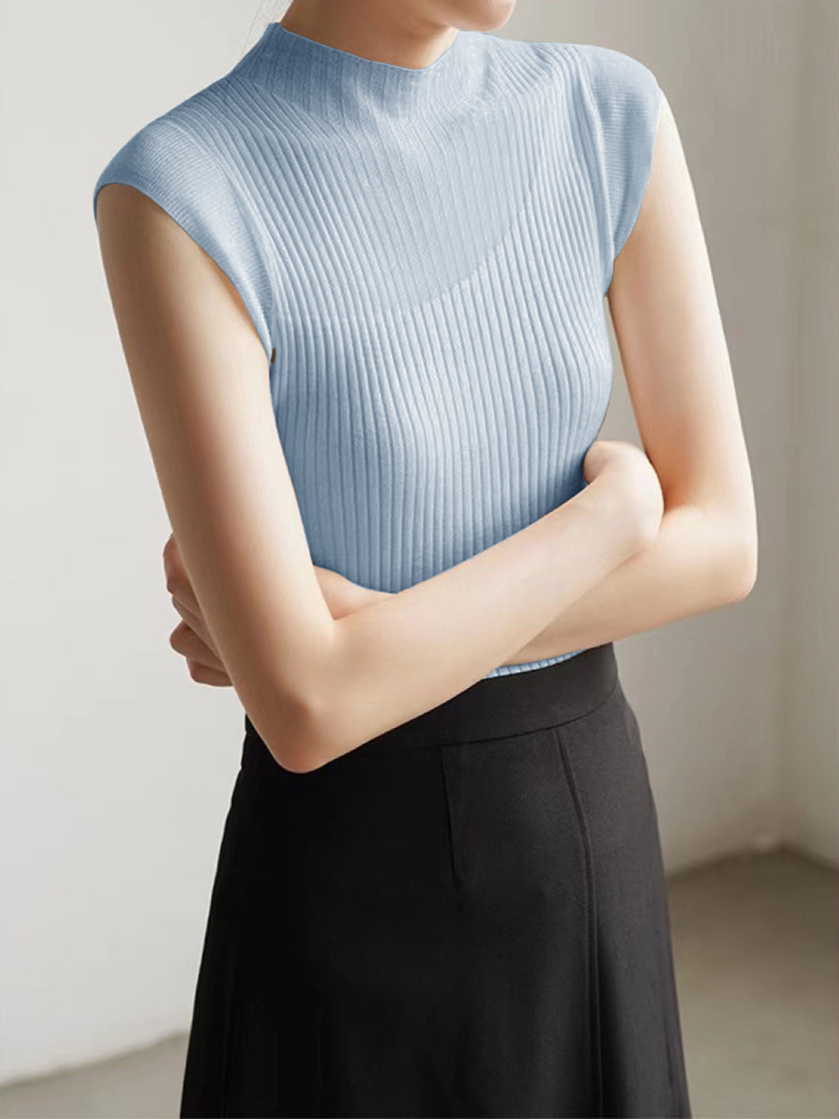 Mesh Patchwork Kolsuz Üst