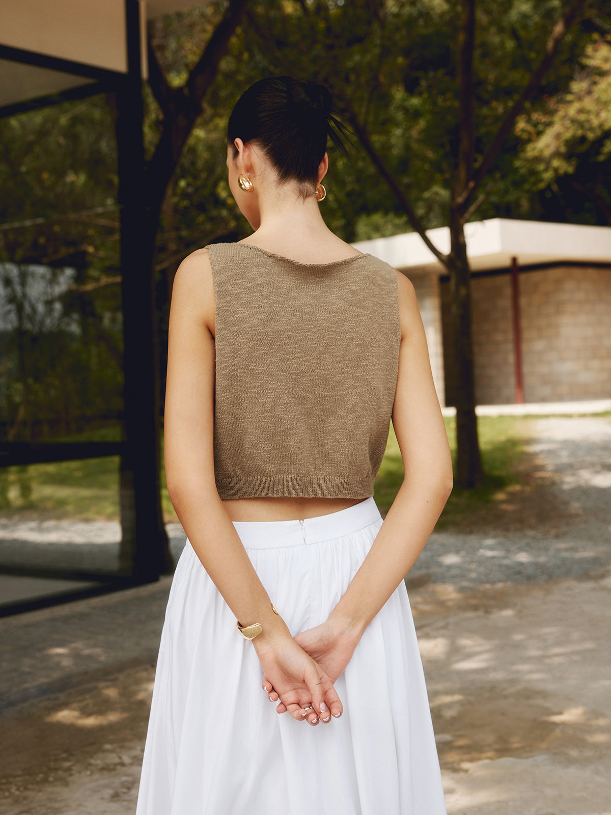 Pamuk Karışımlı Kısa Tank Top