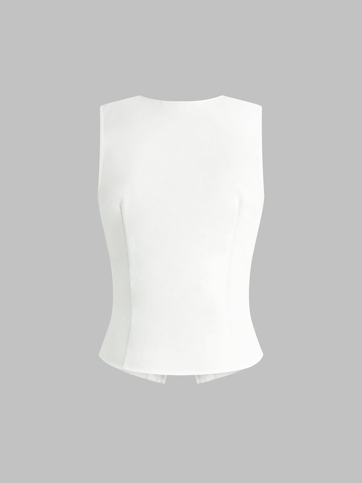 Keten Karışımlı Düğmeli Tank Top