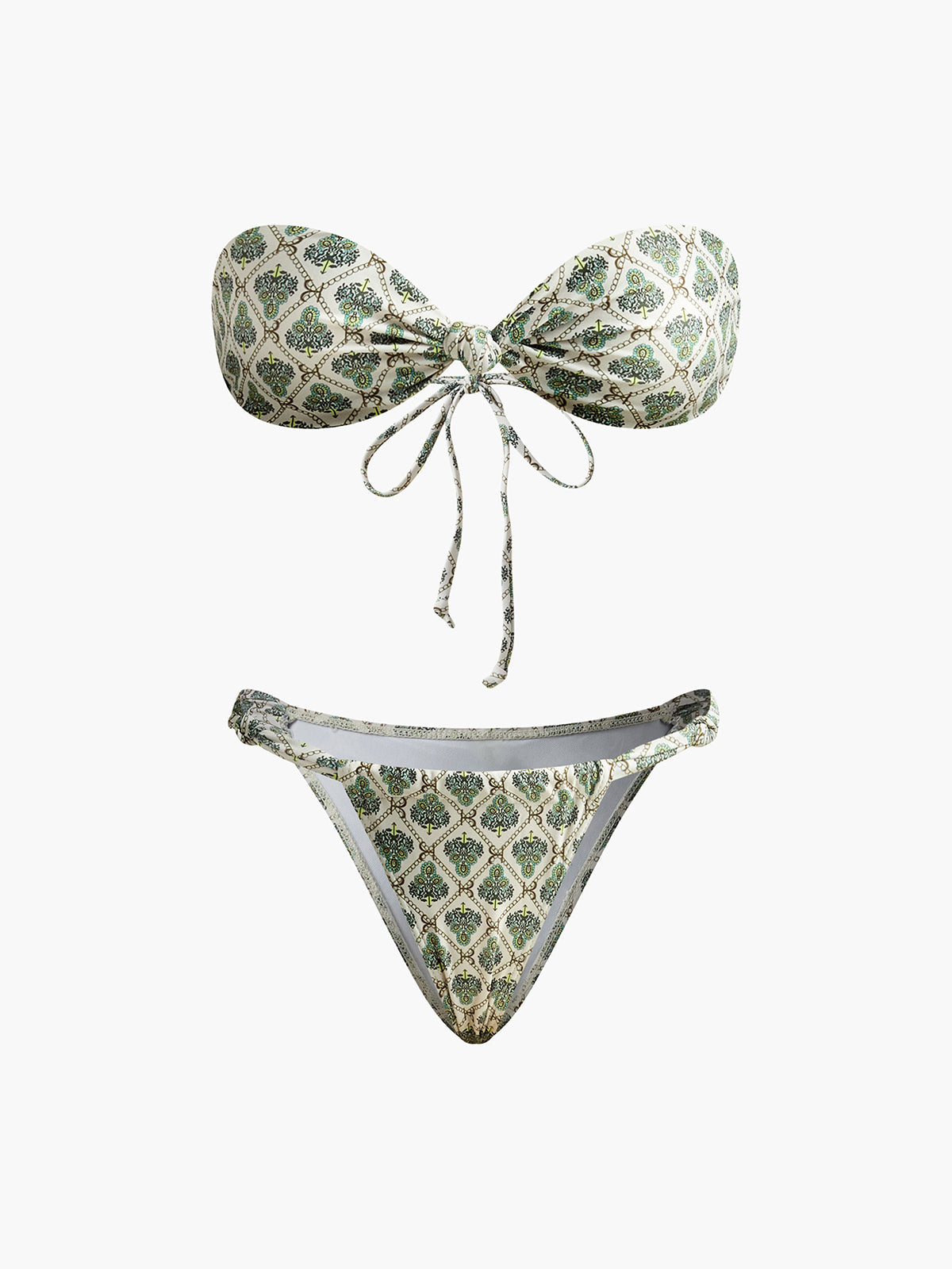 Baskılı Askısız Bikini Seti