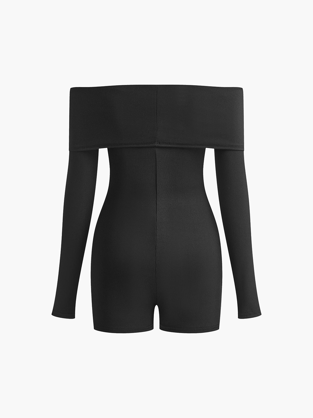 Ribanalı Omuz Açık Slim Fit Tulum