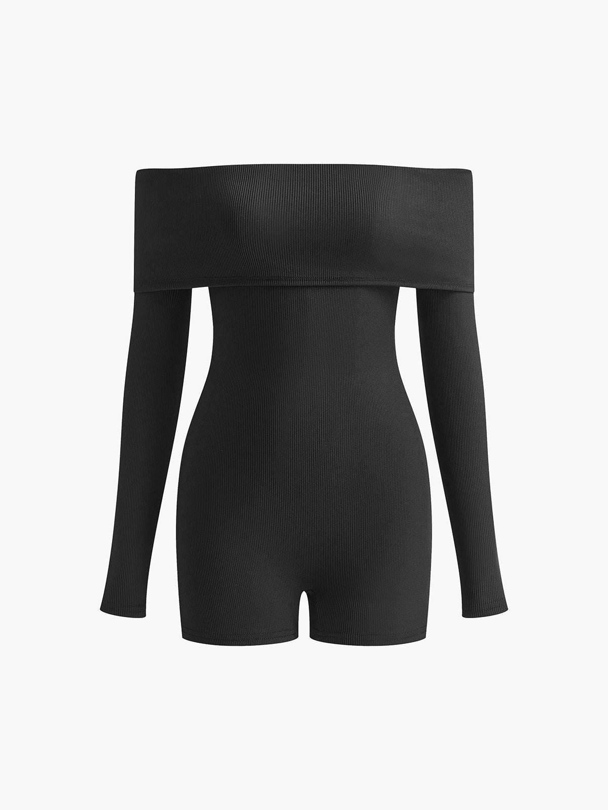 Ribanalı Omuz Açık Slim Fit Tulum