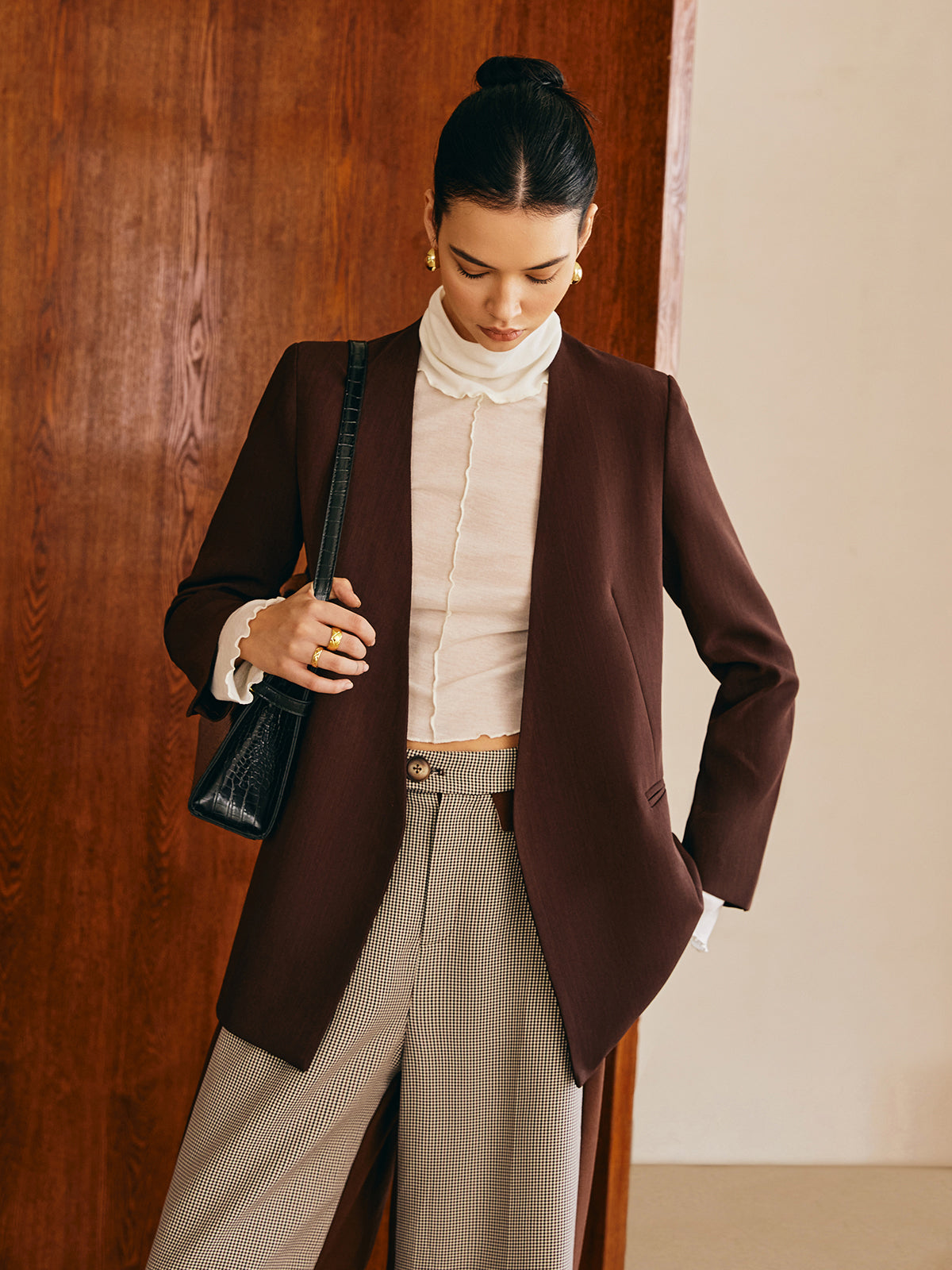 Kemersiz Utility V Yaka Blazer