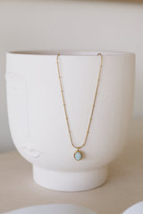 18 Ayar Altın Kaplama Gizli Safir Kolye