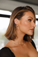 18 Ayar Altın Kaplama Neşeli Yaşam Küpe