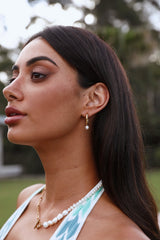 18 Ayar Altın Kaplama Vibes Küpe Zamanı