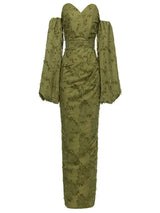 Şık Askısız Uzun Akşam Elbisesi