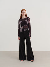 Degrade Batik Günlük Uzun Kollu Tişört